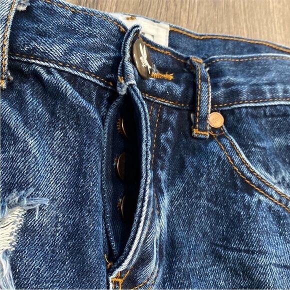 One Teaspoon Junkyard Distressed Blue Jean‎ Skirt Size 25 - Picture 15 of 15